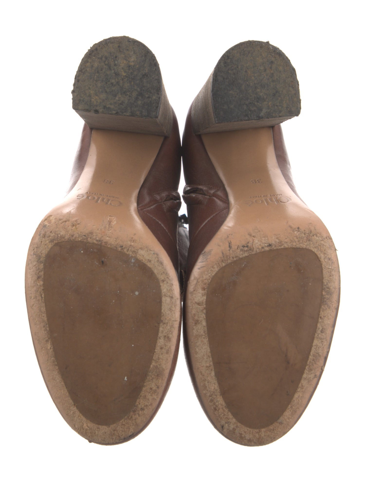 Chloé Leather Lace-Up Boots